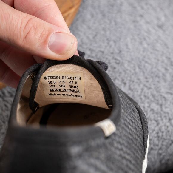 Keds Kate Spade Black Lace Up Platform Sneakers Womens Size 10 - Picture 6 of 8